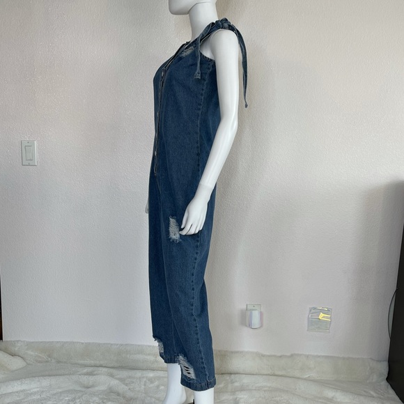 Pretty Little Things 8 denim Jumpsuit Romper - Picture 4 of 12